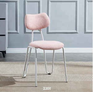 Mobili per la casa design unico e stabile di velluto <span class=keywords><strong>rosa</strong></span> tessuto minimalista all'aperto matrimonio rsrestaurant <span class=keywords><strong>sedie</strong></span> da <span class=keywords><strong>cucina</strong></span> - Product Image 2