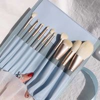 Lot de 9 pinceaux de maquillage professionnels roses personnalisables avec logo, outils doux pour le fond de teint, fabrication en gros