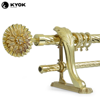 KYOK Elegant Marble 28mm Tringle à rideaux avec accessoires de qualité supérieure Tringles à rideaux et composants