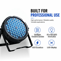 Projecteur PAR LED RGB 3-en-1 54*3W avec contrôle DMX512, boîtier en aluminium, éclairage d'effet de scène, adapté pour les mariages, les églises, les DJ