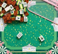 Tapis de Mahjong Américain Thème Golf de Luxe en Néoprène avec Sac de Transport, Antidérapant, Durable, Design Vert – Idéal pour Cadeaux et Joueurs