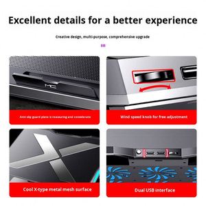 Laptop Cooler Master Mechanical <b>Cooling</b> Stand Gaming Laptop Adjustable Folding Desktop <b>Cooling</b> Base Metal Air-Cooled Cooler <b>Pad</b> - Product Image 3