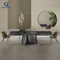 Meubles de salle à manger îlot de table de cuisine en pierre frittée Table à manger design de table extensible et pliable de luxe, peu encombrante