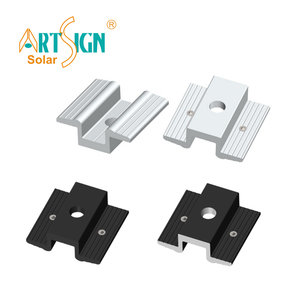 Fournisseur de systèmes de montage <span class=keywords><strong>solaire</strong></span> : Serre-câble intermédiaire <span class=keywords><strong>solaire</strong></span>, Pieu de <span class=keywords><strong>fixation</strong></span> pour tuiles, Noir, Argent, Accessoires solaires, Structure photovoltaïque |   ART SIGN - Product Image 1