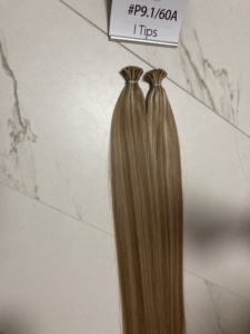 ผมต่อแบบ I-Tip แบบ Double Drawn เกรด P9.1/60A ผมแท้บริสุทธิ์  ผมต่อแบบ I-Tip สีออมเบรบลอนด์ไฮไลท์  สำหรับผู้หญิงทั้งศีรษะ - Product Image 5