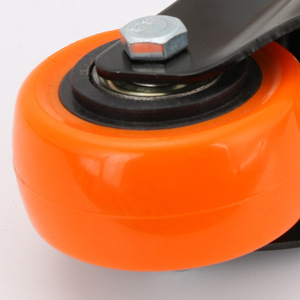 Furniture Caster 2 Inch Polyurethane Swivel Wheel Threaded Stem Silent Universal Wheel For Office Chair Industrial Use - Product Image 2