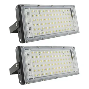 Proiettori a LED 50W da 2 riflettori grigiosi con temperature di colore bianco caldo e RGB fonte di alimentazione AC per l'illuminazione del paesaggio - Product Image 2