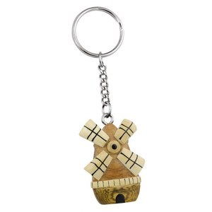Portachiavi in Legno a Forma di Mulino a Vento, Souvenir Decorativo in Miniatura - Product Image 1