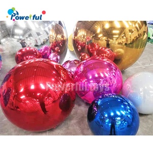 Bóng óng ánh bóng gương bóng khổng lồ Inflatable bạc đầy màu sắc bóng lớn Inflatable gương toàn cầu - Product Image 6
