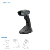 Escáner de código de barras portátil OEM código QR PDF417 1d 2d lector de código de barras USB