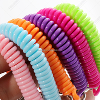 Vente en gros de porte-clés à ressorts hélicoïdaux rétractables avec fermoir à griffes de homard, cordes extensibles anti-perte, porte-clés élastique pour téléphone portable