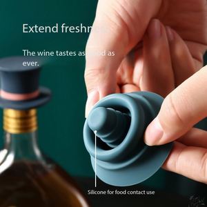 Hot Sale Food-Grade Multi-Color Silicone <b>Wine</b> Bottle Stopper, Leak-Proof Seal Freshness Preserver for Red <b>Wine</b> Bottles - Product Image 3