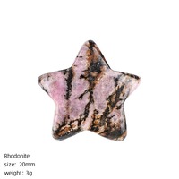 Étoile en cristal sculptée à la main de 20 mm, perles d'étoile en quartz Reiki, pierre de poche, gemme en forme d'étoile pour la décoration et accessoire pour épingle à cheveux