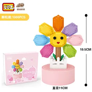 LOZ Micro Diamond Particle Building Block Hot Selling Brick Rotating Music Box Sunflower