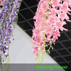 <span class=keywords><strong>Glicine</strong></span> di seta fiore di <span class=keywords><strong>glicine</strong></span> artificiale parete appesa vite fiore - Product Image 4