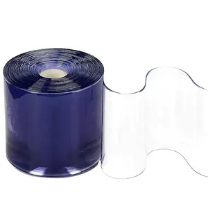 L'utilisation de portes et fenêtres peut économiser de l'énergie réduire le bruit vent et la poussière Plastique souple coloré bleu clair Anti-UV PVC Strip Rideaux