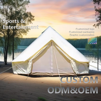 Wind Valley Tente cloche de luxe 4 saisons 5m Toile de coton arabe Toit imperméable à une couche Vente de glamping extérieur pour véhicule