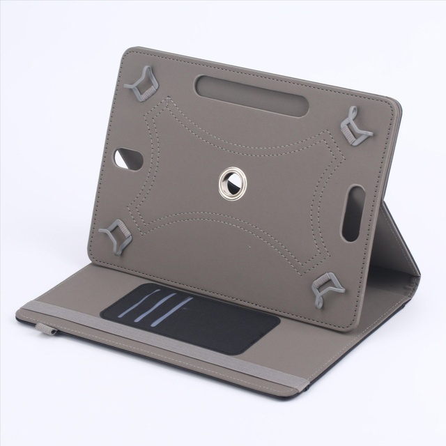 360° Triple-Slot Rotating Leather Tablet Case Universal Full-Body Shockproof Cover 7-12.9 Inch Hand Strap Built-In Card Holder