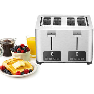 محمصة خبز ذكية سوداء اللون غير لامعة مع شاشة لمس و موقت شاشة <span class=keywords><strong>4</strong></span> شريحة - Product Image 1