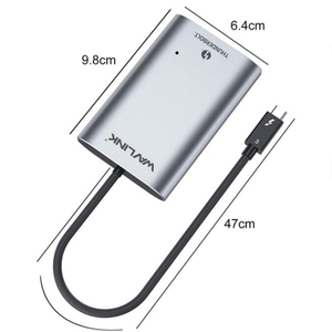 Convertisseur adaptateur WAVLINK WL-UTA02D <span class=keywords><strong>Thunderbolt</strong></span> <span class=keywords><strong>3</strong></span> vers double DisplayPort prenant en charge <span class=keywords><strong>4K</strong></span> / 60Hz - Product Image 2