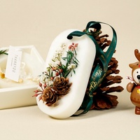 Nouveau 2024 Noël décoration de la maison cadeau personnalisé fait à la main fleur séchée parfumée cire fondre tablette Sachet