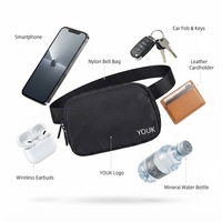 Sac banane de voyage YOUK personnalisable en matériaux et couleurs au choix, sac banane de moto, sac bandoulière pour usage personnalisé