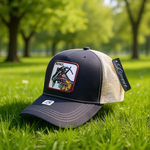 Gorra Trucker Bennie de 6 Paneles, Malla de Tela, Bordada, Unisex, Casual, para Primavera/Verano - Product Image 2