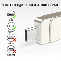 Memoria USB Personalizada Promocional, Tipo C, 2.0/3.0, Giratoria, Metálica, con Logotipo
