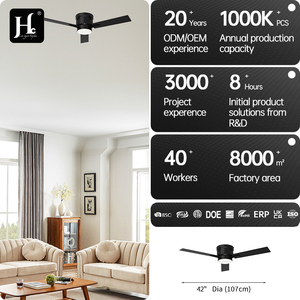 Modern 52-inch <b>ceiling</b> fan with 6 speeds, 3 blades and <b>remote</b> <b>control</b>, electric <b>ceiling</b> fan for bedroom - Product Image 4