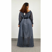 Robe longue à manches longues et col en V pour femmes grandes tailles, imprimé tendance africain, robes décontractées pour femmes