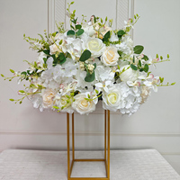 Boule de fleurs artificielles blanches personnalisées, centre de table de mariage, décoration florale de haute qualité pour les événements de mariage