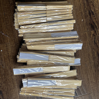 Vente en gros Ventilateur à main en papier de bambou pliable vierge pour les faveurs de mariage ou l'art de bricolage