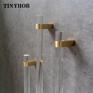 Nórdicos acrílico latón manija minimalista gabinete de oro tira transparente cajón de cristal armario muebles mango de lujo <span class=keywords><strong>AL</strong></span>-0612 - Product Image 5