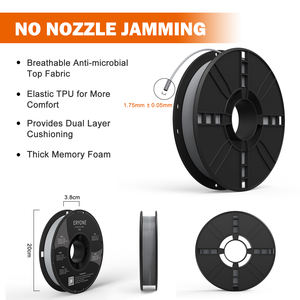 Filament <span class=keywords><strong>TPU</strong></span> flexible 3D en gros, 175 mm, transparent bleu gris, filament <span class=keywords><strong>TPU</strong></span> 0,5 kg/bobine pour imprimante 3D FDM - Product Image 4