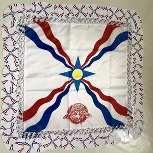 L'Ultimo Sciarpa/Stola Artigianale all'Uncinetto con Bandiera Nazionale Colorata, Paillettes e Frange, Ideale per Damigelle e Matrimoni - Product Image 5