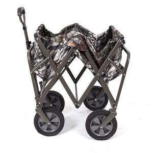 Manufacturer Customized Enclosed Steel ABS Four-Wheel Camping Outdoor Camp Picnic Strong Loading Bearing Black Hand <b>Pull</b> Cart - Product Image 5