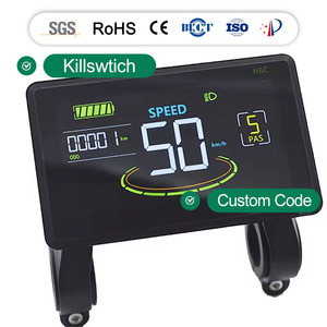 H6c kỹ thuật số Đồng hồ tốc độ cho xe đạp đường trung tâm gắn màn hình LCD với thời gian thực hiển thị dữ liệu xe đạp thiết bị điện tử phụ kiện máy tính - Product Image 1