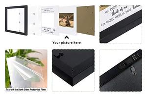 Cadre photo commémoratif pour animaux <span class=keywords><strong>de</strong></span> compagnie, cadre photo souvenir en bois avec empreinte <span class=keywords><strong>de</strong></span> patte et poème sentimental pour chiens et chats - Product Image 2