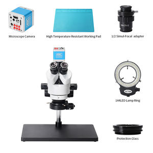 7X-45X 4KHDビデオカメラ三眼ステレオ顕微鏡モバイル修理用工業用測定 - Product Image 2