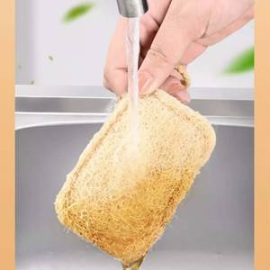 Natural Loofah Dishwashing Dish Towel Pots and Pans Cleaning <b>Brush</b> <b>Powerful</b> Kitchen Housework Sponges & Scouring Pads - Product Image 3