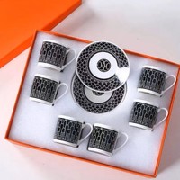 Geling Nouvelle Collection – Ensemble de Tasses à Café Glacé en Céramique – Fournisseur d'Usine – Tasses à Café Vintage de Luxe Personnalisables avec Logo pour Cappuccino
