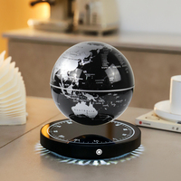Globo Terráqueo Magnético Levitante con 3 Colores, Rotación de 360°, Lámpara con Mapa del Mundo Flotante Creativa, Fuente de Luz LED, Diseño Moderno