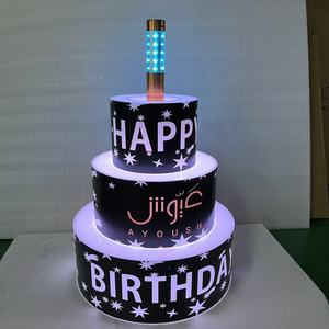 Servicio de Presentación de Botellas con Luces LED de 3 Niveles, Glorificador de Botellas con Luces LED, Presentador de Botellas para <span class=keywords><strong>Cumpleaños</strong></span>, Cubiteras Elegantes y Recipientes para Bebidas - Product Image 3