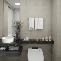 Revêtement mural flexible en composite rainuré texturé bois-marbre SPC, imperméable, pour salon, design intérieur personnalisé
