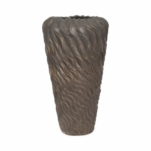 Vaso da terra in ceramica con design testurizzato per soggiorno, decorazione per la casa, vaso per fiori, articolo decorativo - Product Image 3