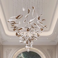 Grand hall d'hôtel décoration éclairage salle à manger salon cuisine personnalisé lustre en céramique lampes suspendues
