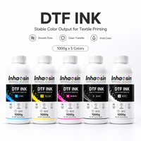 Tinta DTF Premium 1000g Berbasis Air untuk Pencetakan Digital pada Printer I3200 XP600 DX7 CMYK Putih Kepadatan Warna Tinggi untuk Kaos dan Pakaian