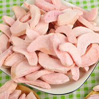Vriesgedroogde perzikplakjes fruitchips trendy online snacks bak ingrediënten; Yunnan haver; Kamer temperatuur opslag; Dropshipping
