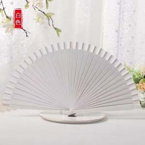 Éventail pliant personnalisé en bois noir de grande taille, imprimé sur mesure, style ange/sport, avec décoration peinte à la main en bambou - Product Image 2