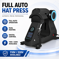 Nouvelle presse à chaud électrique entièrement automatique à double chauffage avec contrôle numérique, couleur personnalisée pour casquettes de baseball 110V/220V 1